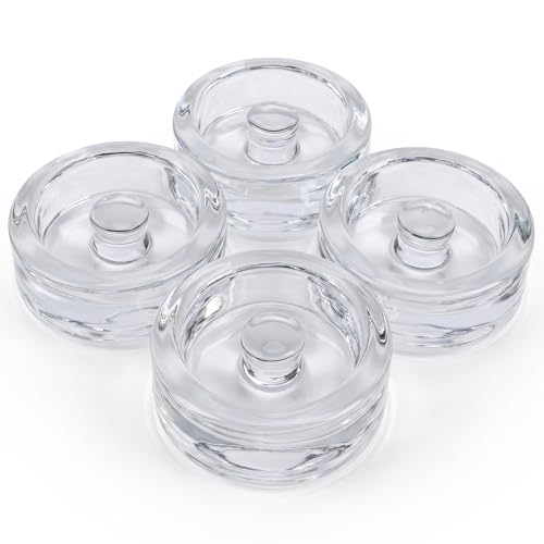 SUNGOOYUE Glass Fermentation Weights Mason Jar Glass Fermentation Weight, 7Cm Mason Jar Weight For Wide Mouth, Stones For Pickling Kimchi (4PCS Transparent)