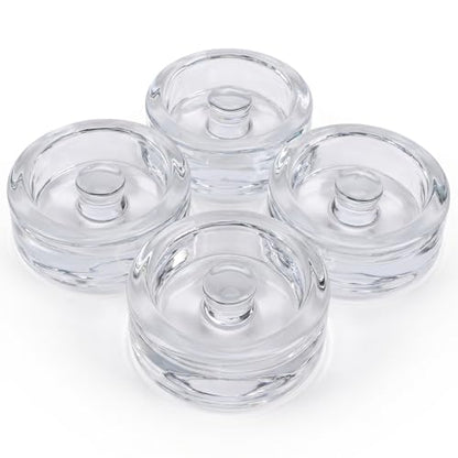 SUNGOOYUE Glass Fermentation Weights Mason Jar Glass Fermentation Weight, 7Cm Mason Jar Weight For Wide Mouth, Stones For Pickling Kimchi (4PCS Transparent)