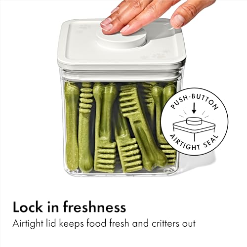 OXO Pet POP Container with Scoop — 4.4 Qt/4.2 L - color: Whisker Gray, size: 4.4 Qt