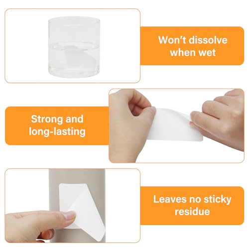 300 Pcs 2×3 Inch Blank Removable Freezer Labels, Waterproof, Oil & Tear Resistant, No Residue Writable Stickers for Food Containers, Jars, Pantry and Meal Prep (White) - color: White