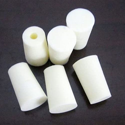 Othmro 1Pcs Drilled Rubber Stopper with Airlock, White Drilled Bungs Stopper with 1.3"-1.42" Hole for Fermentation Use, Homebrewing Beer Kombucha Airlock Stopper