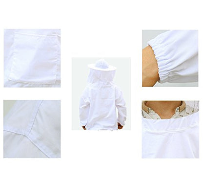 Professional Beekeeper Suit (Jacket, Pants, Gloves) Beekeeping Suit Bee Suits for Men Women - size: Adult-L