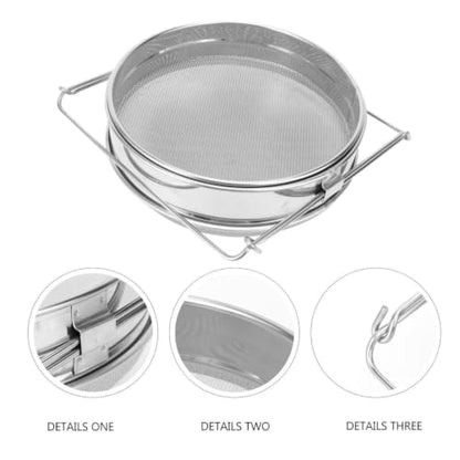 LIFKOME Stainless Steel Honey Filter Tool Double Layer Sturdy Beekeeping Equipment Metal Honey Strainer and Time Saving in Beekeeping