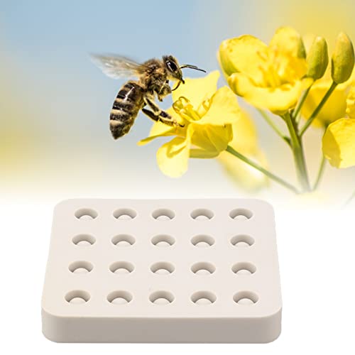 mold for queen cells,silicone beekeeping grafting cup mold,wax queen grafting cups essential beekeeping tool for queen bee beekeepers sturdy applies to reproduction of bees (4 Rows 96x92x14mm) - size: 4 Rows 96x92x14mm