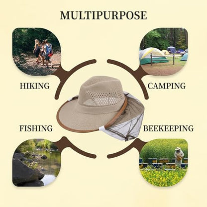 Beekeeper Hat with Veil - Professional Protection Bee Hat with Adjustable Strap & Breathable Design for Beekeeping Supplies