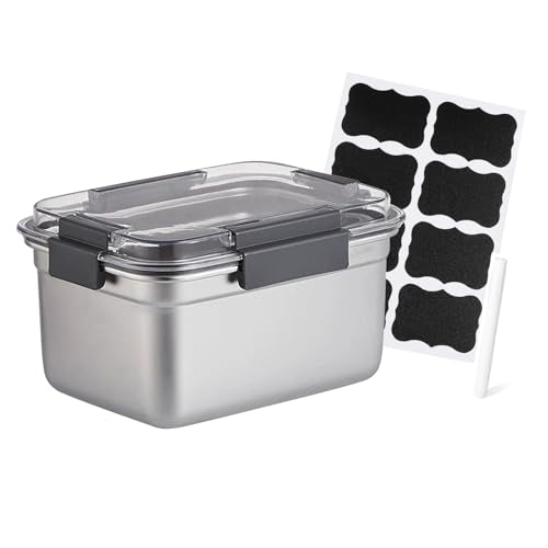 Cheese Container for Refrigerator,Cheese Stainless Steel Container with Lids,Deli Meat Saver, Non Toxic Airtight Storage Container for Stackable Sliced Grated,Shredded,Cheddar Cheeses Holder - size: Medium