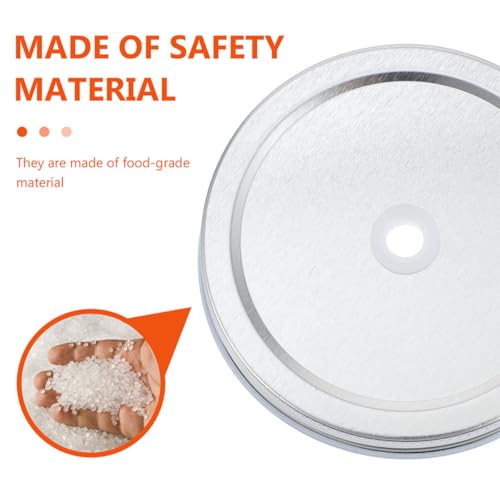 Angoily Mason Jar Fermentation Lid Kit 87mm Wide Mouth Jar Lids with Airlock Fermenter Accessories for Pickling and Home Brewing Random Color