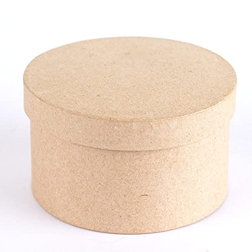 Factory Direct Craft Paper Mache Round Box-(24 Pcs) These Round Papier Mache Boxes Come With Lids. Use as a Jewelry Box or Small Gift Box - color: 24 Round Boxes