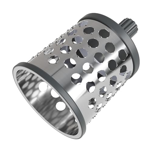 Zyliss Rotary Cheese Grater, Aluminium, 3 Steel Drum Blades, Cheese, Vegetable, Chocolate, Nut, Fruit Grater with Handle, Non-Slip Suction Foot and Table Clamp, 5 Year Guarantee - style: Grater and Drums
