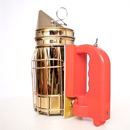 Electric Version Stainless Steel Bee Hive Smoker with Heat Shield, Beekeeper Dedicated Smoked Bee Beekeeping Equipment - color: Charging