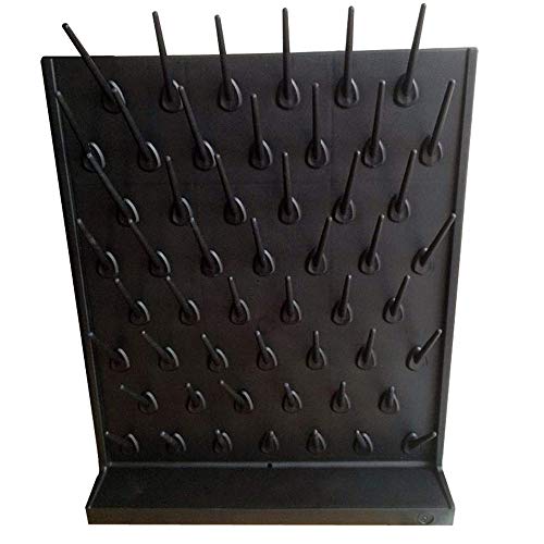 Lab Supply Drying Rack Pegboard Bench-top/Wall-Mount Laboratory Glassware Detachable Pegs Lab Drying Draining Rack Cleaning Equipment (52 Pegs, Black) - color: Black, size: 52 Pegs