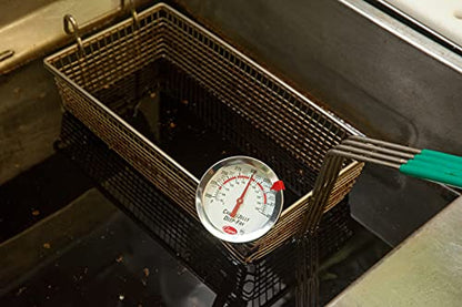 Cooper-Atkins Stainless Steel Bi-Metals Kettle Deep-Fry Thermometer, 50 to 550 degrees F Temperature Range