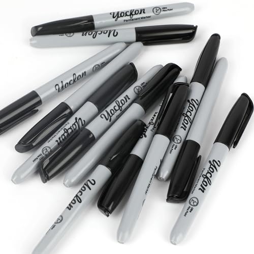 Permanent Markers Ultra Fine Tip, Bulk Pack Of 72 Count Black Permanent Marker Set, Quick-Drying Ink, Works On Plastic, Wood, Stone, Metal And Glass