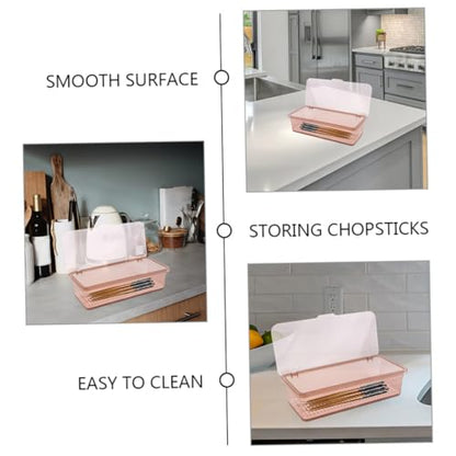 2pcs Cutlery Rack with Lid Kitchen Drawer Organizer for Utensil Storage Stackable Utensil Drying Rack Compact and Functional Chopstick Holder for Kitchen Restaurant Use