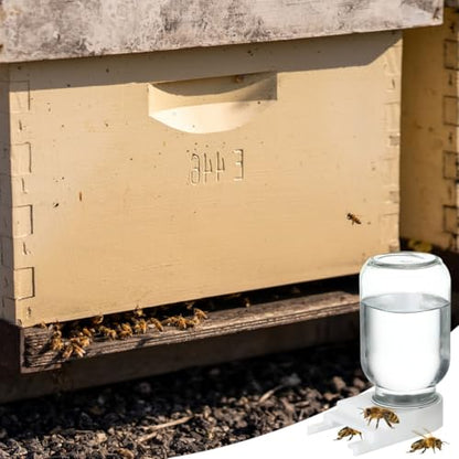 VICASKY 4Pcs Metal Bee Water Feeder Lids - Mason Jar Hive Tops for Beekeeping, Essential Beekeeper Tool for Garden & Apiary (Feeding Accessories for Honeybees,2.87X2.87inch)