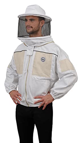 Humble Bee 330 Ventilated Beekeeping Jacket with Round Veil - size: Medium