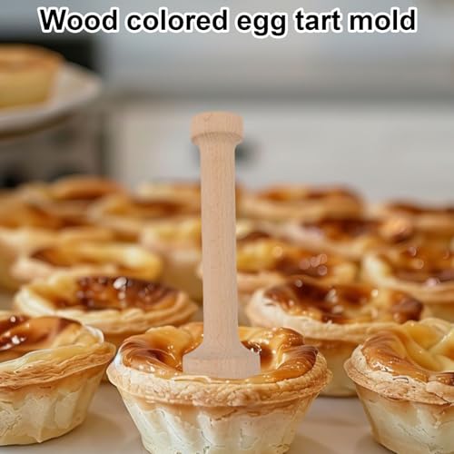 Wooden Tart Tamper,Double Side Pastry Dough Egg Tarts Pastry Tools DIY Cake Pastry Tools for Making Egg Tart, Pasta, Cheesecakes Dessert Kitchen Baking Tools (Model 2) - color: Model 2