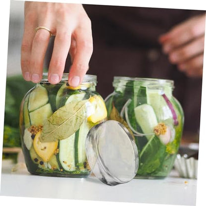 Hemobllo Glass Fermenting Weight for Wide Mouth Jars Pickle Jar Weight Stone for Sauerkraut Kimchi Natural Round Accessory for Fermentation