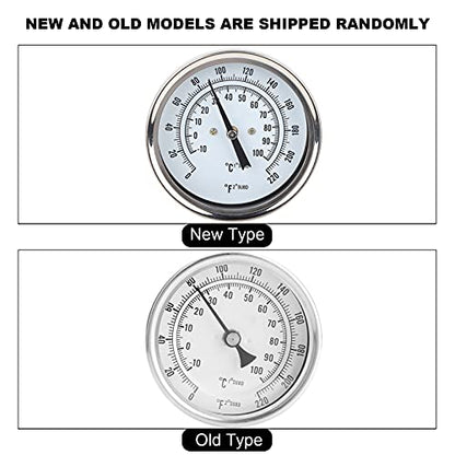Dial Thermometer, Mnpt 0 to 220f Stainless Steel Brew Pot Thermometer for Homebrew Beer and Wine Thermometer