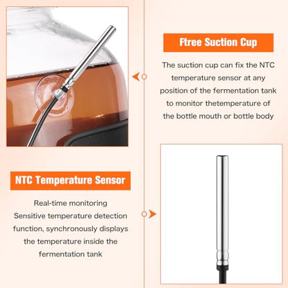 BLUBYEES Digital Kombucha Heating Wrap with Precise Temperature Control and Timer Function - Kombucha Starter Kit, the Ideal Fermentation Heating Pad for Kombucha and Sourdough