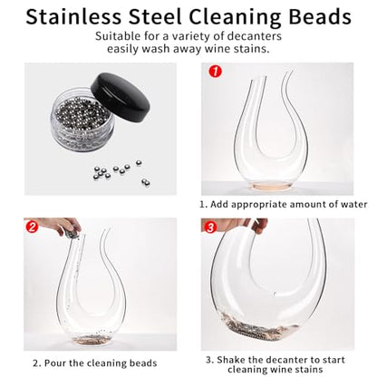 Wine Decanter Drying Stand with Rubber Coated Top to Prevent Scratches, Wine-Decanter Drying Rack for Standard Large Wine Decanters, Decanter Cleaner Includes Cleaning Brush & Decanter Cleaning Beads - style: Decanter Drying Stand
