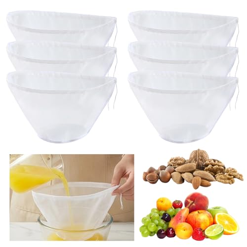Cheesecloth for Straining, Reusable Cheese Cloth Bags with Ultra Fine Mesh, 6 Pack Cheesecloth Bags for Straining, 15.7 Inch Food Filtering Cheese Cloths
