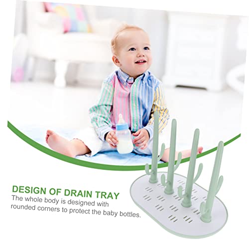 Toddmomy Plastic Bottle Drying Rack Space-Saving Organizer for Milk Bottles and Pacifiers Durable Material Easy to Install and Clean for Feeding Accessories