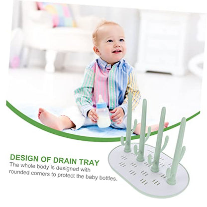 Toddmomy Plastic Bottle Drying Rack Space-Saving Organizer for Milk Bottles and Pacifiers Durable Material Easy to Install and Clean for Feeding Accessories