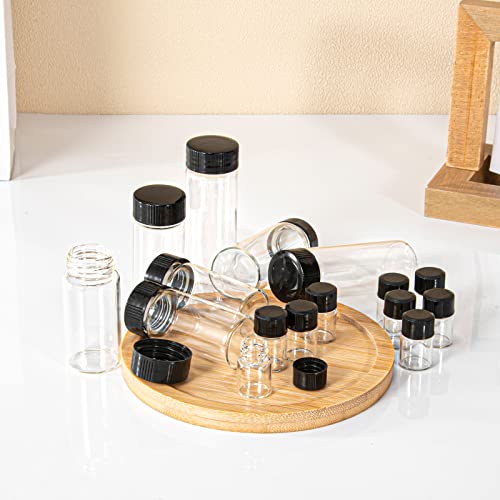10ml Clear Small Glass Vials 50pcs with Screw Caps(50pcs) - color: Clear, size: 10ml 50pcs