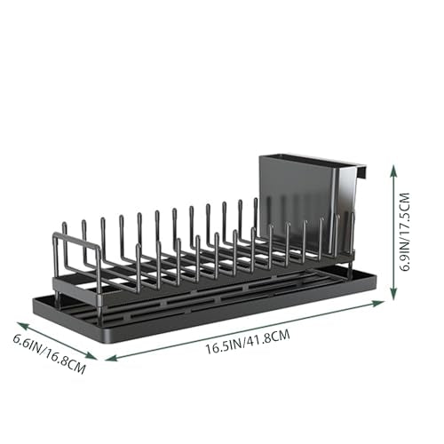 Cup Drying Rack Dish Drying Water Bottle Dryer Rack Long Kitchen Sink Counter Drainer Over Tray Plate Forks Glass Cups Spoons Organizer