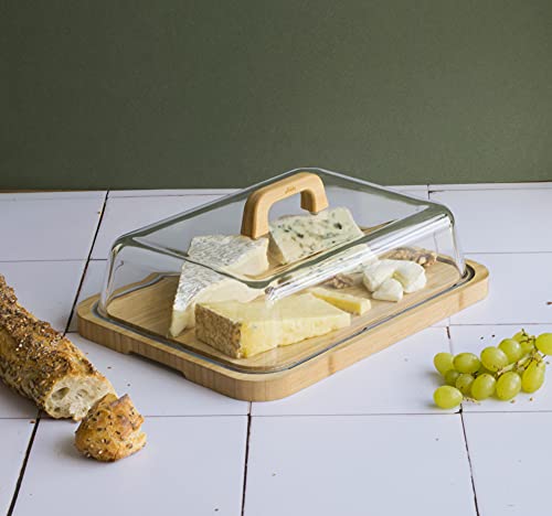 Glass & Bamboo Cheese Box