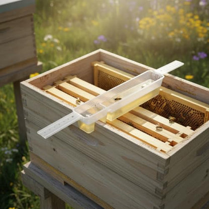 Bee Feeder, Adjustable Hive Frame Feeder with Adjustable Ears for Langstroth Hives, 40 fl oz Capacity, 5-Pack