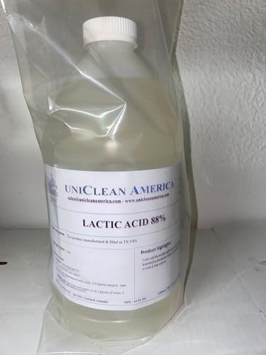 high Purity food grade Lactic Acid 88% - for industrial, cosmetics & household use - Made in Texas USA (128 fl oz)