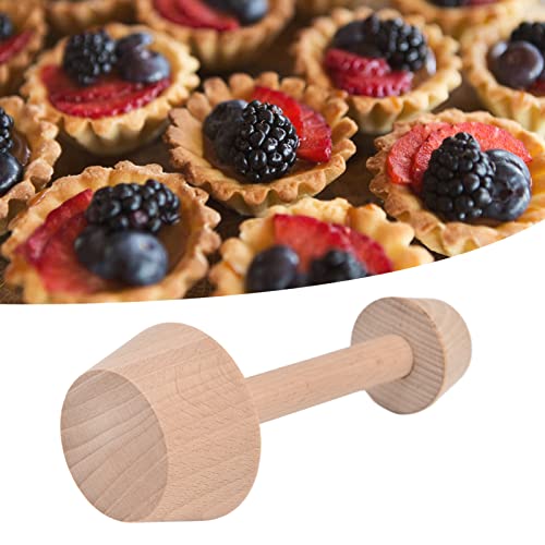 Wooden Tart Tamper - Double Side Pie Dough Press for Mini Tarts, Muffins, Cheesecakes & Desserts | Durable & Easy-to-Use Baking Tool