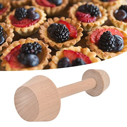 Wooden Tart Tamper - Double Side Pie Dough Press for Mini Tarts, Muffins, Cheesecakes & Desserts | Durable & Easy-to-Use Baking Tool