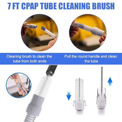 CPAP Tube Cleaning Brush 7ft Flexible Hose Cleaning Brush Kit Fits Most CPAP Tubing Hoses and Masks