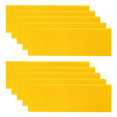Beehive Wax Coated Foundation Sheet,5-5/8-Inch Medium Beeswax Foundation Sheets,10 Pcs Plastic Bee Hive Foundation Sheet,Beehive Foundation Sheet Fit Medium Frame Beekeeping Supply - color: 10pcs-Super