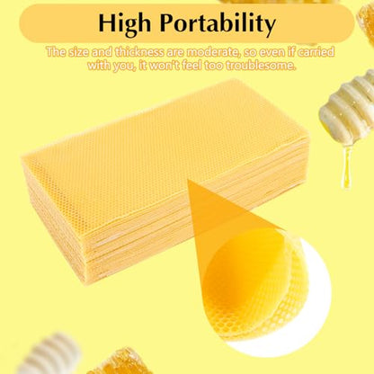 30PCS Honeycomb Bee Wax Foundation, Beehive Wax Frames Waxing Beekeeping Equipment Tool Honey Bee Hive Tool 7.7x16.3"