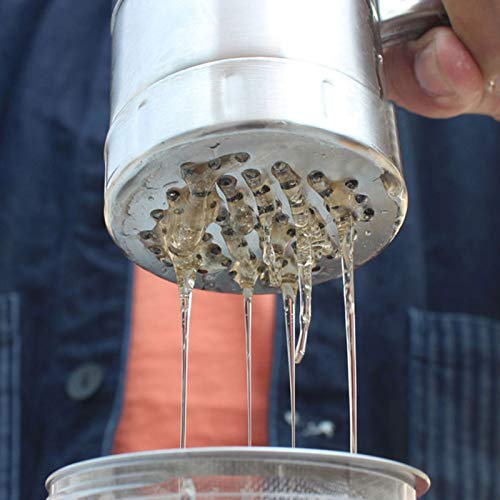 Honey Presser Manual Honey Extractor Stainless Steel Portable Honey Press Machine for Beekeeping Handheld Honey Squeezer with Beekeeping Supplies Beekeepers Essential Tool