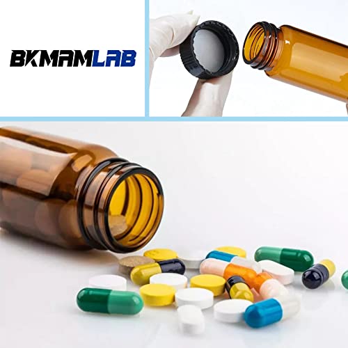 4ml Amber Small Glass Vials 100pcs with Screw Caps(100pcs) - color: Amber, size: 4ml 100pcs