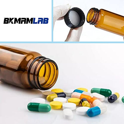 10ml Amber Small Glass Vials 50pcs with Screw Caps(50pcs) - color: Amber, size: 10ml 50pcs
