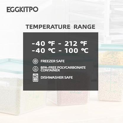 EGGKITPO 4 Pack 4 QT Food Storage Containers with Green Lids Hot Cold Resistant Stackable Square Commercial Container Set with Handle, Clear Scarle Home Party Business BPA-Free Polycarbonate - color: Green Lids, size: 4.0 QT