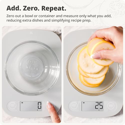 Greater Goods Food Scale – Digital Kitchen Scale, 1g Precision, Easy-Tare & Quick Conversion, Slim Compact Design, Durable & Portable | Ideal for Cooking, Baking & Meal Prep (Ash Gray) - color: Ash Gray