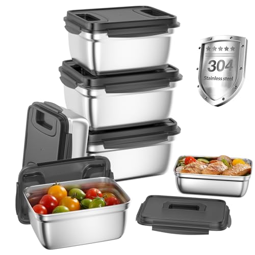 Extra Large Stainless Steel Food Container with Airtight Lid, 500 OZ Giant Metal Storage Box, Heavy Duty 304 Meal Prep Pan for Marinating Meat, Turkey, kimchi. - size: 15000ML/529OZ