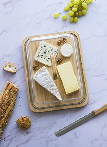 Glass & Bamboo Cheese Box