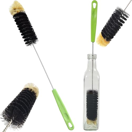 16" Water Bottle Brush for Cleaning, Dokpod Long Handle Bottle Cleaner Brush, Narrow Bottles Scrubber Brushes, Hummingbird Feeder Cleaning Brushes, Cup Cleaner Brushes, for Meat Grinder, for Pipe - color: Black 1 Pack