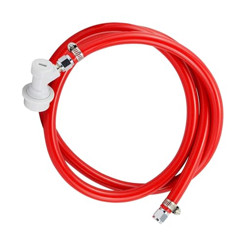 FERRODAY Ball Lock Gas Line Assembly 5ft Red Long Tubing 5/16 Ball Lock Gas Disconnect Set Home Brewing Kit Ball Lock CO2 Gas Hose Assemble for Draft Beer Home Brewing - size: 5ft Gas Line Assembly