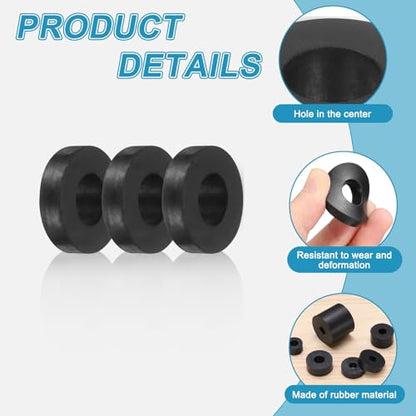 uxcell 16 Pcs Rubber Spacers 35mm OD x 14mm ID x 8mm Height Round Anti Vibration Spacer Rubber Bushing Grommets - size: 35mm OD x 14mm ID x 8mm Height