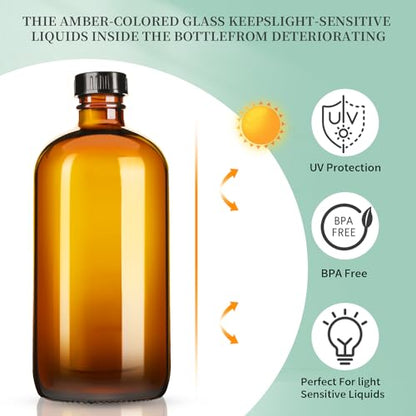 GIVAMEIHF 8oz Amber Glass Spray Bottles,6 Pack Glass Spray Bottles Refillable Empty Bottle with Adjustable Nozzle,Spray Bottle for Essential Oils,Cleaning Solutions,Pets,Hair Mister,Gardening - color: Brown-6 Pack
