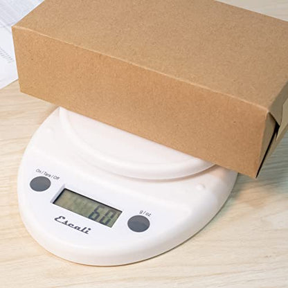 Escali Primo Digital Food Scale Multi-Functional Kitchen Scale and Baking Scale for Precise Weight Measuring and Portion Control, 8.5 x 6 x 1.5 inches, White - color: White